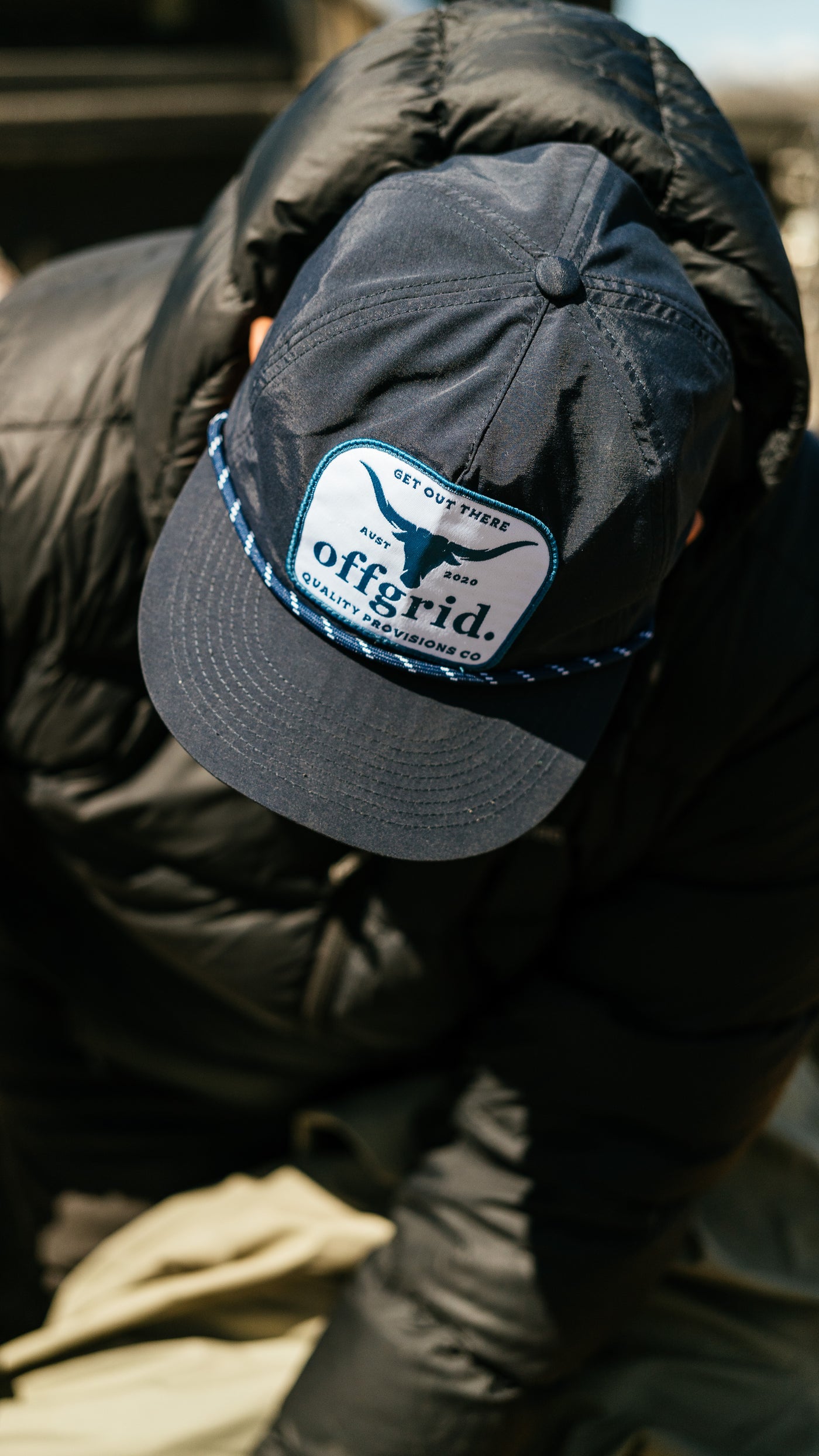Offgrid Navy Longhorn cap