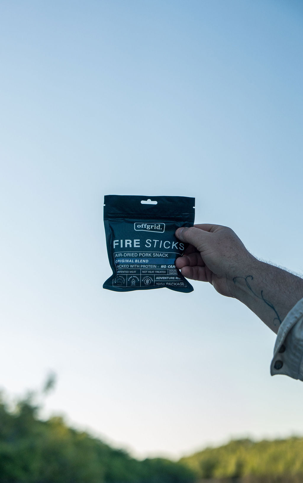 Offgrid wood smoked salami snack original flavour