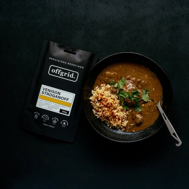 Offgrid venison stroganoff heat & eat meal - 250gr