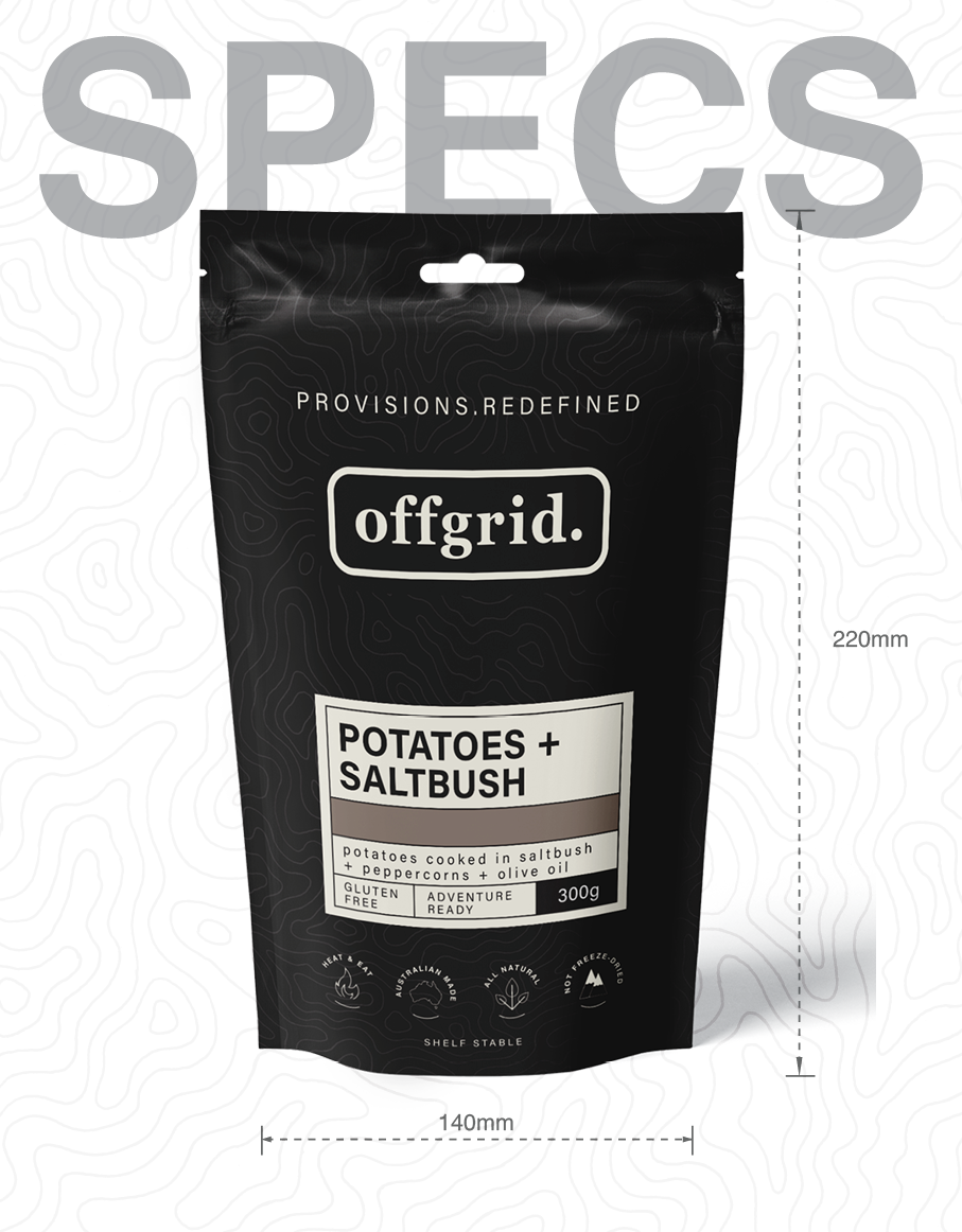 Offgrid potatoes & saltbush heat & eat meal - 300gr