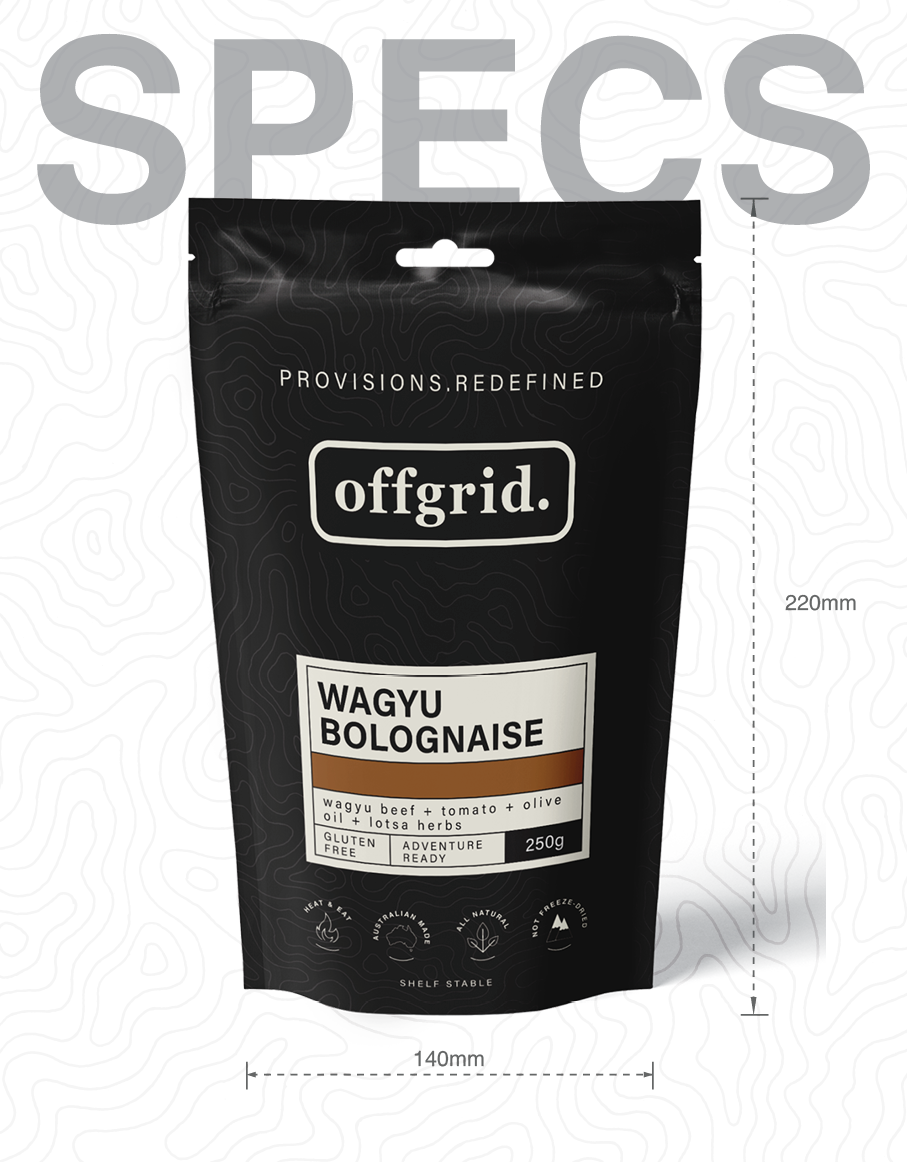 Offgrid wagyu bolognaise heat & eat meal - 250gr