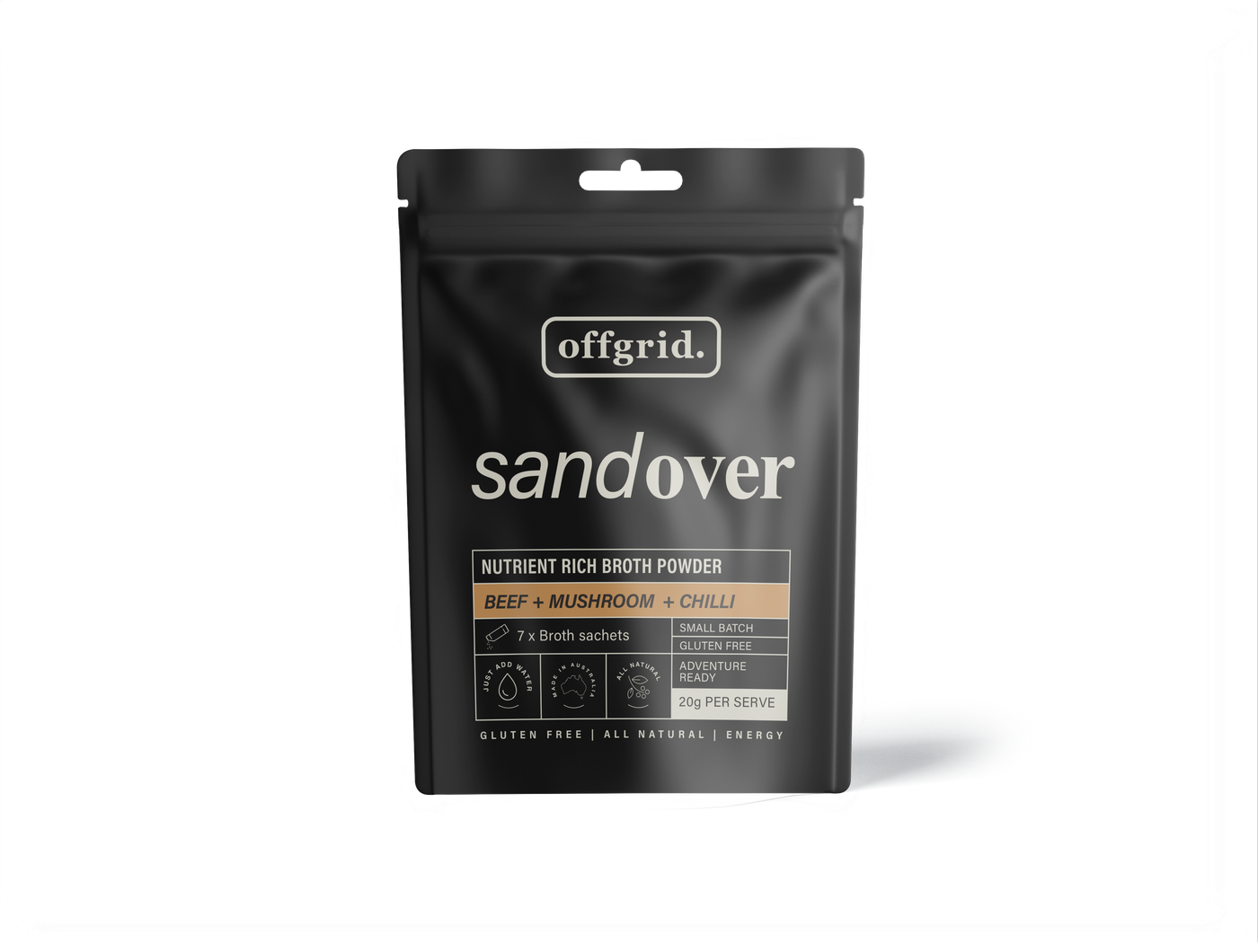 Offgrid sandover nutrient rich broth powder sachets
