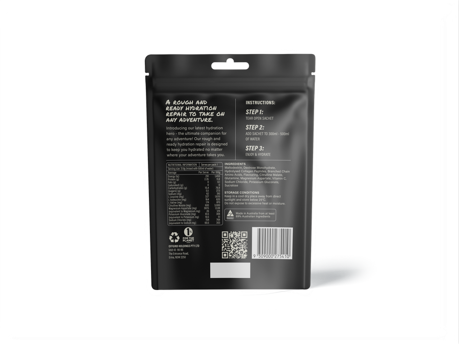 Offgrid wetlands formulated hydration drink sachets - mixed berry flavour