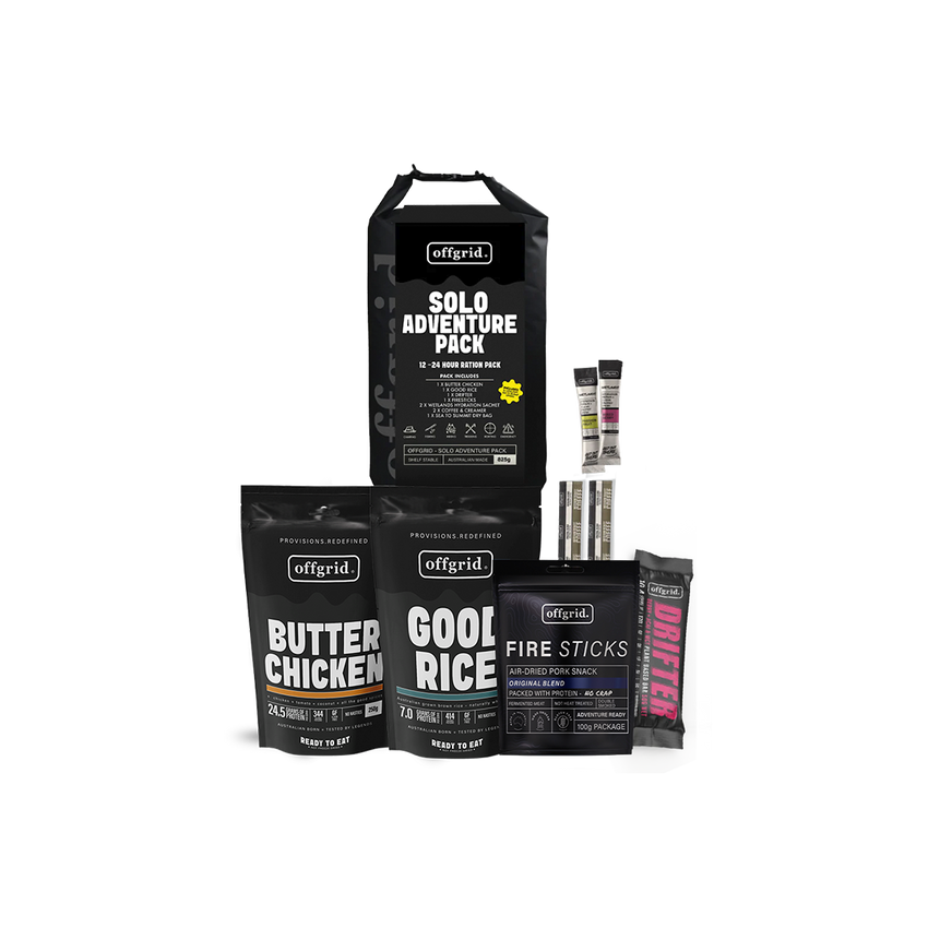 Ultimate Solo Adventure Pack & Free Dry Bag,hiking, rations, emergency ...