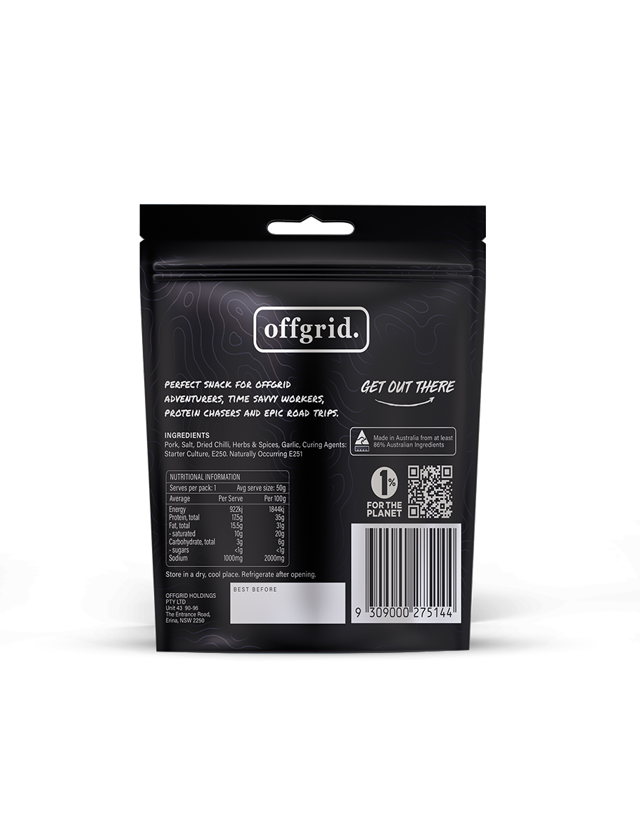 Offgrid wood smoked firesticks chilli