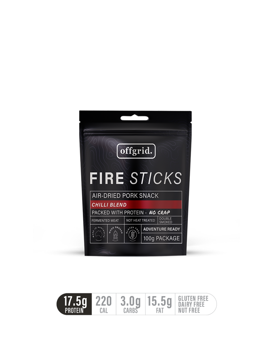 Offgrid wood smoked firesticks chilli