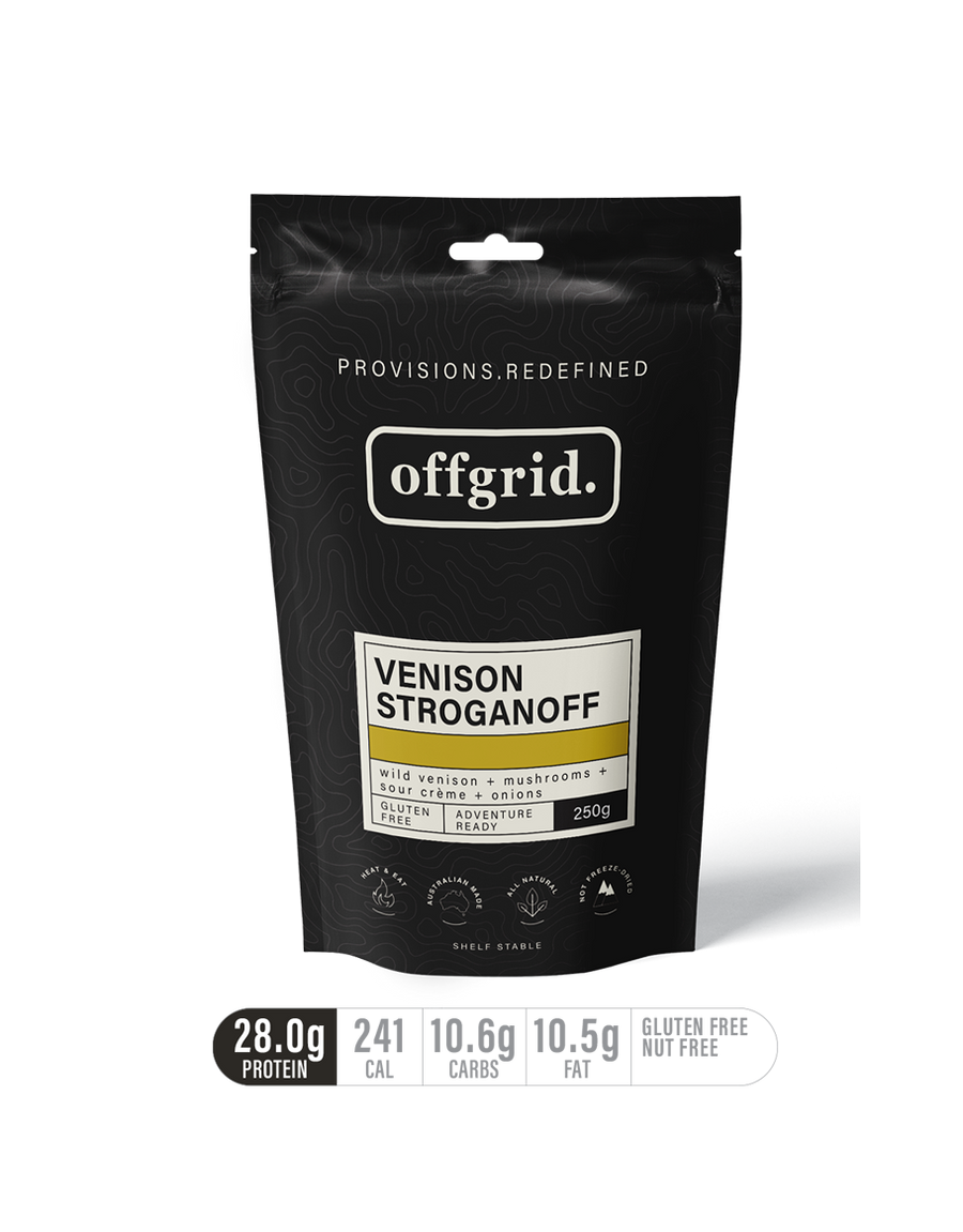 Offgrid venison stroganoff heat & eat meal - 250gr
