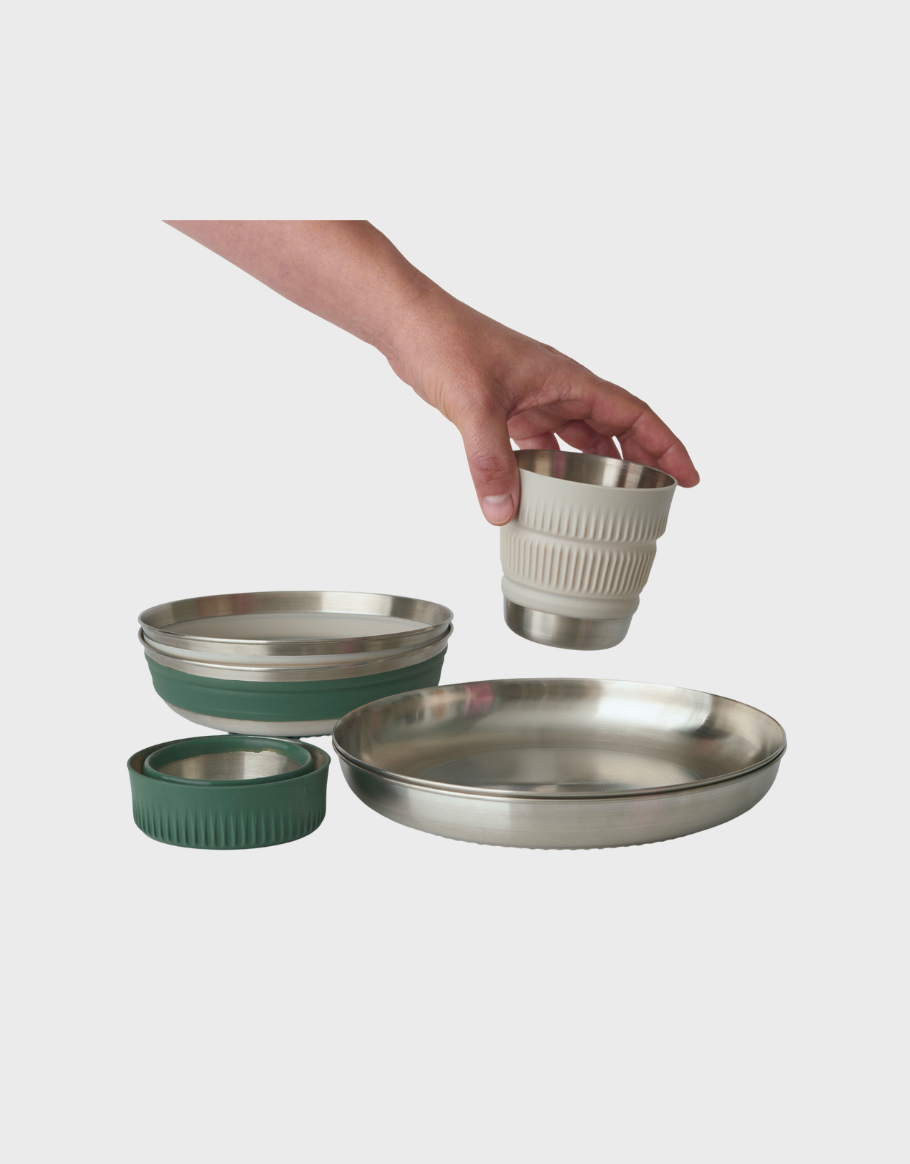 Sea to summit Detour Stainless Steel Collapsible Dinnerware 6pc Set