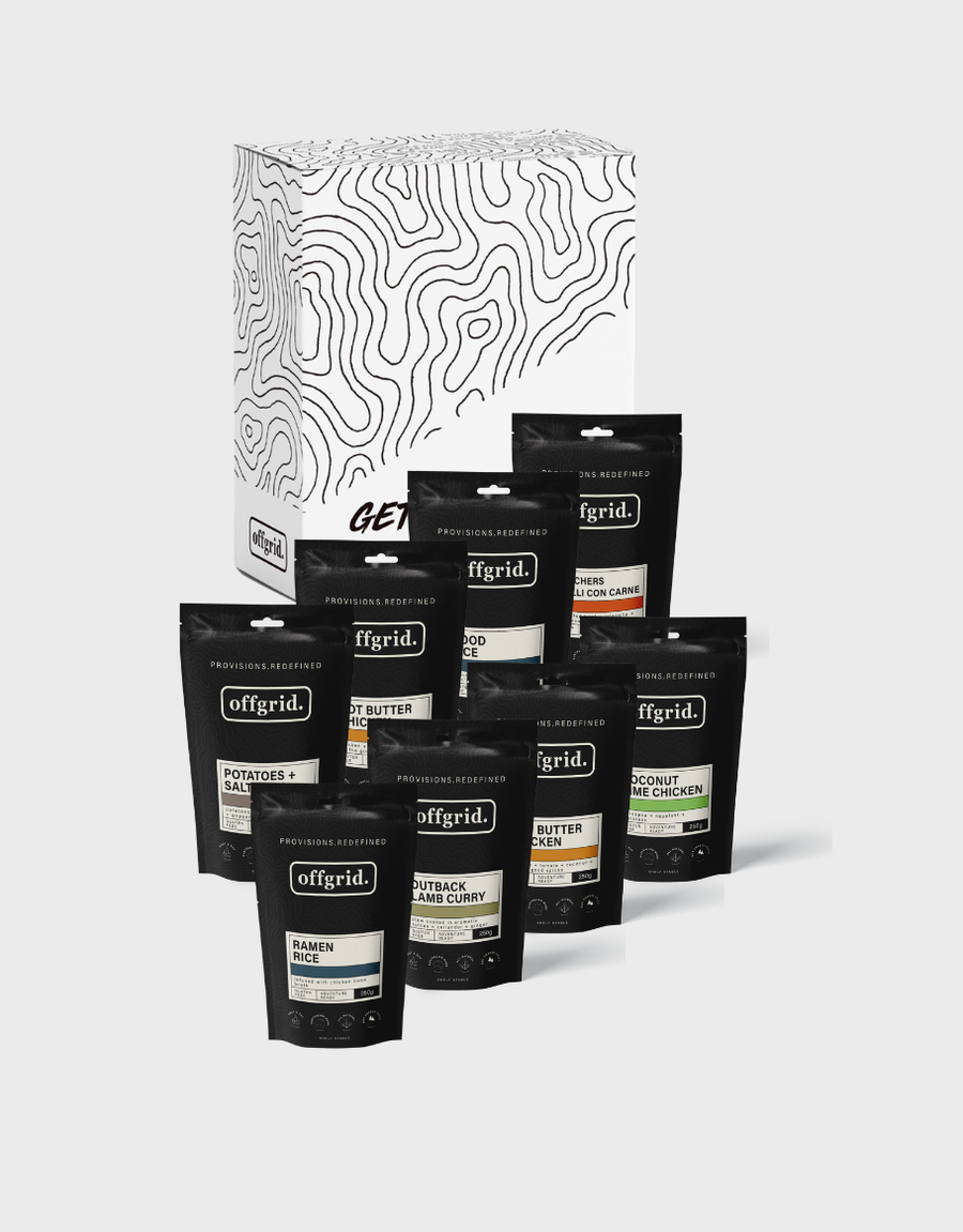 The Offgrid Sampler - 8 Heat & Eat meals